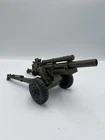 Vintage Marx Toys Lumar Green Howitzer Cannon 12" long Working