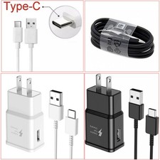 Universal Wall Charger Plug Type C Charging USB Cable For Samsung S10 S20 S21