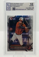 JACKSON HOLLIDAY 1st 2022 Bowman Draft ORIOLES Rookie RC GEM MINT 10