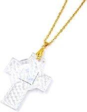 Tipperary Crystal Irish Cross Necklace with Gold Plated Chain