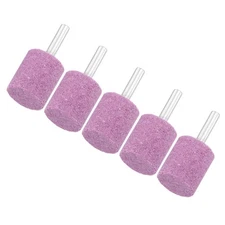 5-Pack Abrasive Mounted Stone Grinding Bits, 1IN(25mm) Dia Cylinder [Pink]