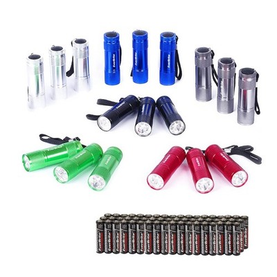 EverBrite LED-Taschenlampe Set | 18 Stück | 54 AAA-Batterien