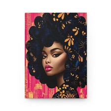 Afrocentric Hardcover Journal, Writing Notebook, Black, Flourishing On My Own