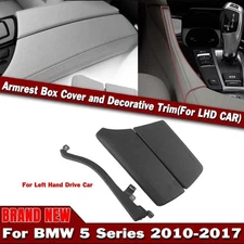 Black Front Center Armrest Box Cover Decorative Trim For 10-17 BMW 5 Series F10