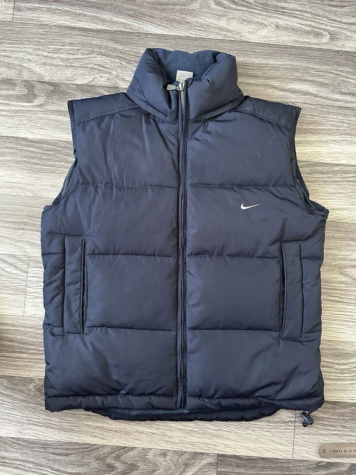 NIKE Vintage Goose Down Navy Blue Gilet Jacket 90s Hype y2k mens size M