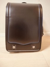 Randoseru Backpack Black Leather Made in Japan for School Used
