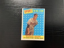 1958 Topps -'58 All Star Selection Warren Spahn #494 NM 90/10.  2596