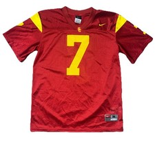 Vintage Nike NCAA USC Trojans 7 Football Jersey Boy Kids Youth M 12/14