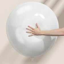 Pearl White Balloons 18 Inch, 12 PCS Extra Large Pearl Balloon Cream Clear La...
