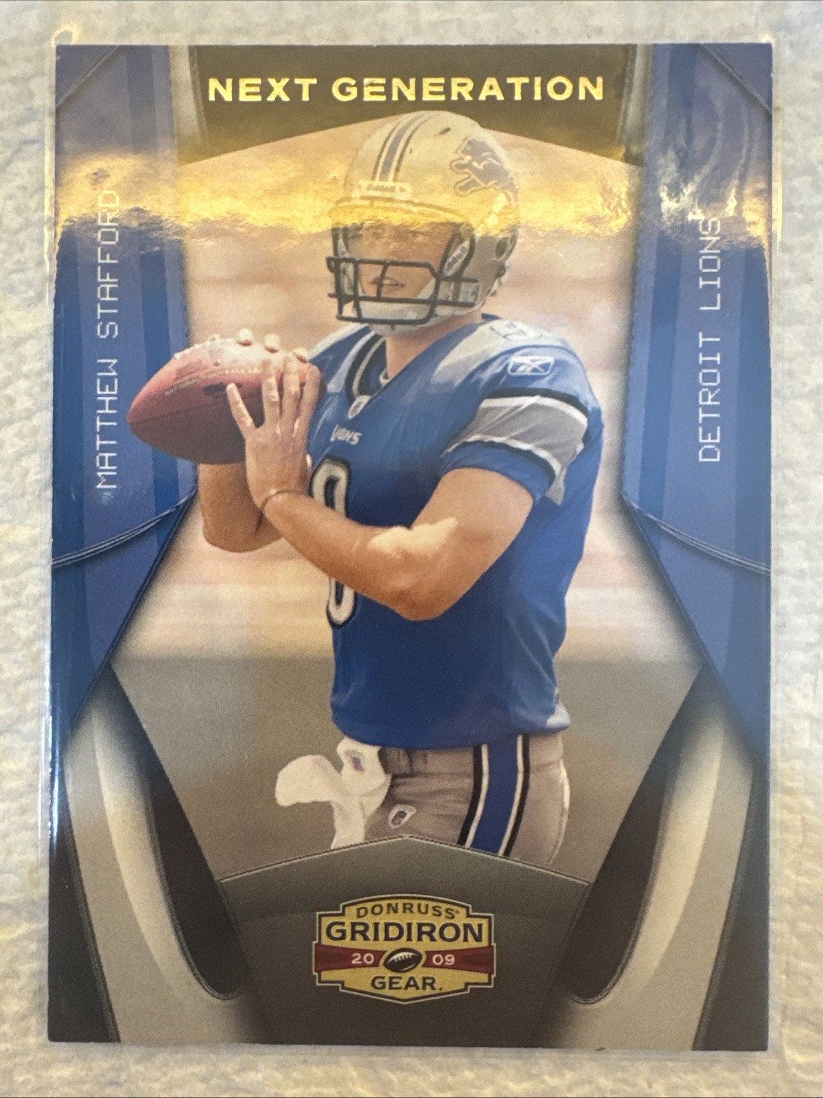 Matthew Stafford Donruss Gridiron Gear Next Generation #1 Silver