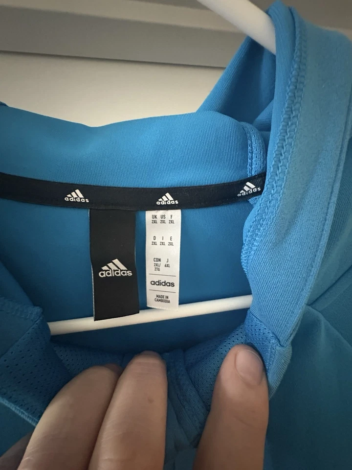 Мужская толстовка с капюшоном Adidas Charlotte FC футбольный клуб команда выпущенная синяя на молнии MLS XXL - Изображение 3 из 4