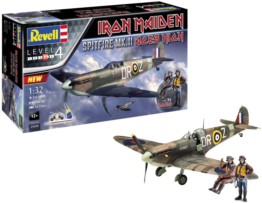 Spitfire Mk.II Aces High Iron Maiden Revell le coffret cadeau idéal pour fan de rock et d'aviation