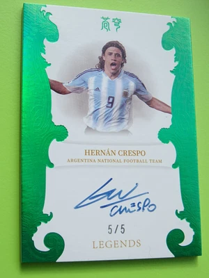 Fansmall Argentina Hernan Crespo on card Auto 5/5 no Topps Panini FC Chelsea - Bild 1 von 4