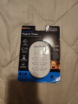 myTOUCH Smart Simple Set Indoor Digital Plug-In Timer  White NEW Model 26892