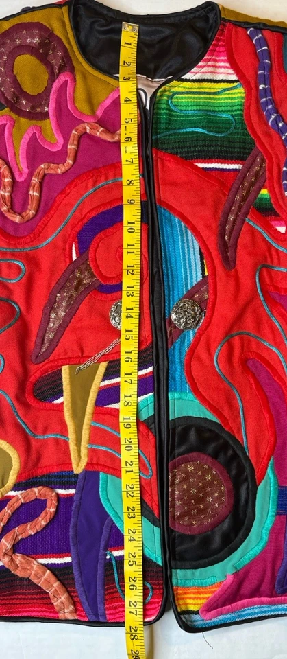 La Coleccion by Judith Robert’s Art To Wear Women's Jacket. Textile. Patchwork - Image 2 of 4