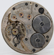 BUREN IMPERIAL 15j SWISS POCKET WATCH MOVEMENT 39.8mm FOR REPAIR FB 