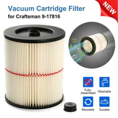 Replacement Cartridge Filter For Shop Vac Craftsman 9-17816 Wet Dry Air Filter[