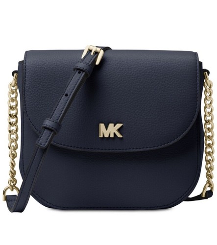 Bolso Bandolera Michael Kors Cuero Guijarro Media Cúpula Rosa o Azul Marino - Imagen 6 de 8