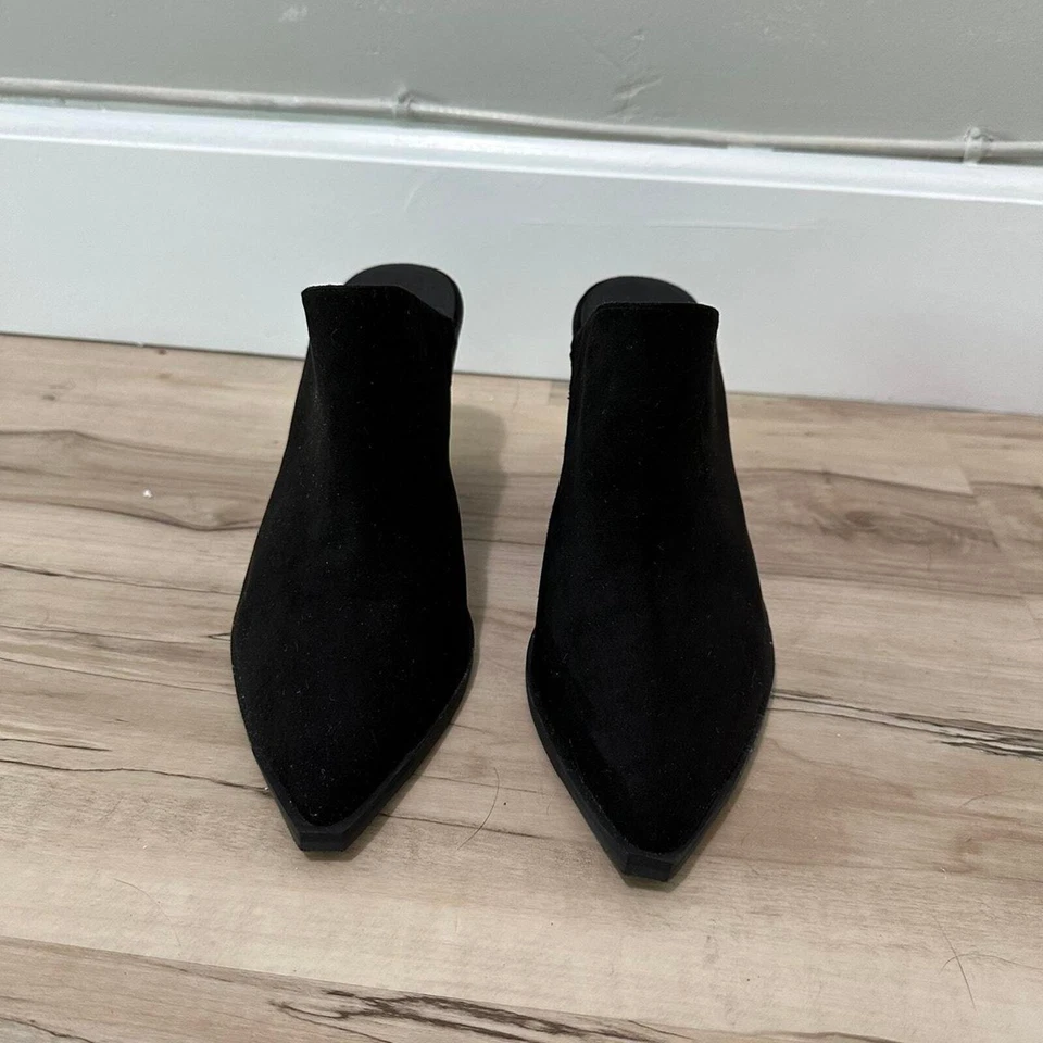 Mules de gamuza negra BP Foto 3 de 4