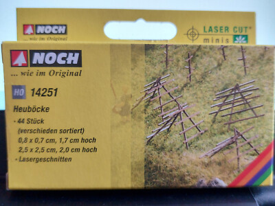 NOCH 14251 44 Heuböcke, Laser Cut minis, H0 1:87, NEU
