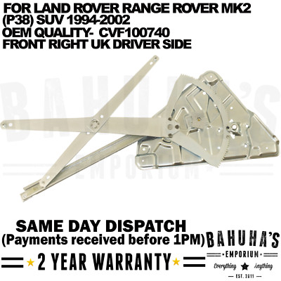 Britpart Front Right Window Regulator For Range Rover P38 1995-2002 – Direct Fit CVF100740