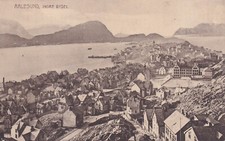 Old postcard old postcard NORWAY NORWAY AALESUND indre bydel