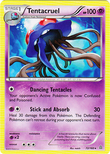 Pokemon - Tentacruel - 72/160 - Rare - XY - Primal Clash - NM