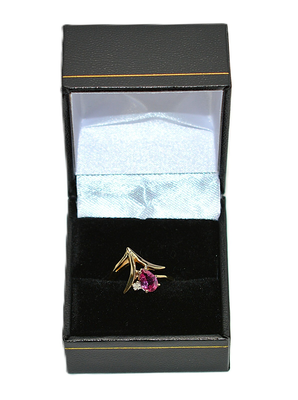 Natural Ruby & Diamond Ring 14K Solid Gold .69tcw… - image 12