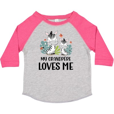 Inktastic Zebra My Grandpere Loves Me Toddler T-Shirt Cute Grandchild Grandson