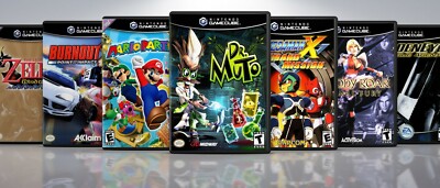 Replacement GameCube Covers W/ EU STYLE Cases Titles #-L  !!NO GAMES!!
