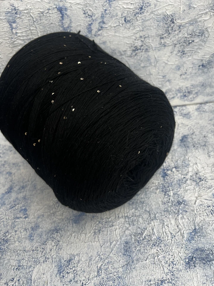 Merino 100% fine yarn with sequins on cone Cashwool 100g/380m, per 100g - Image 4 of 4