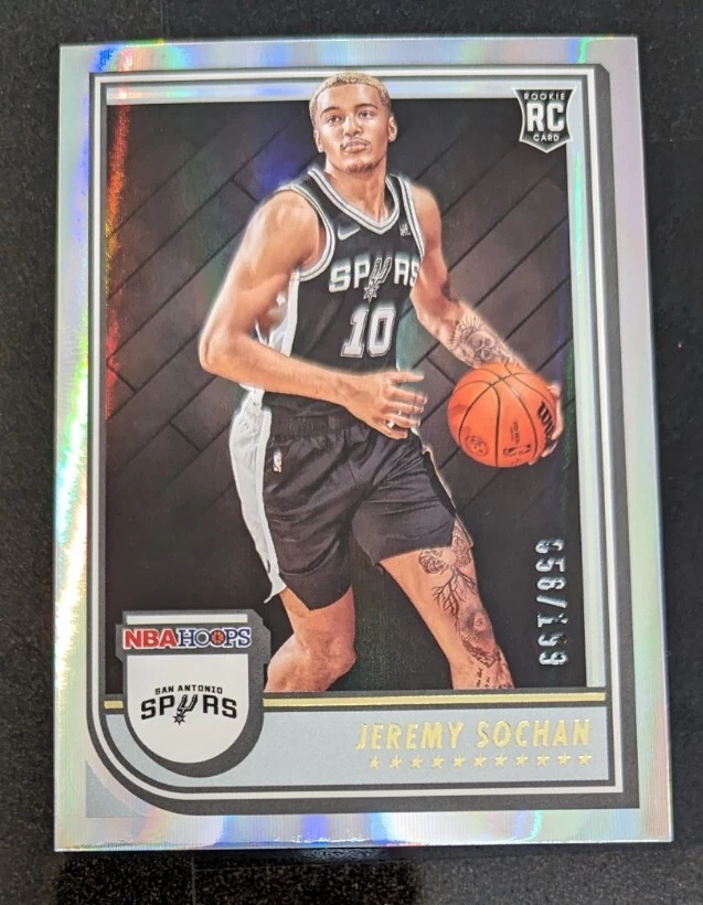 🏀2022-23 Jeremy Sochan Panini NBA Hoops Premium Set Silver Holo