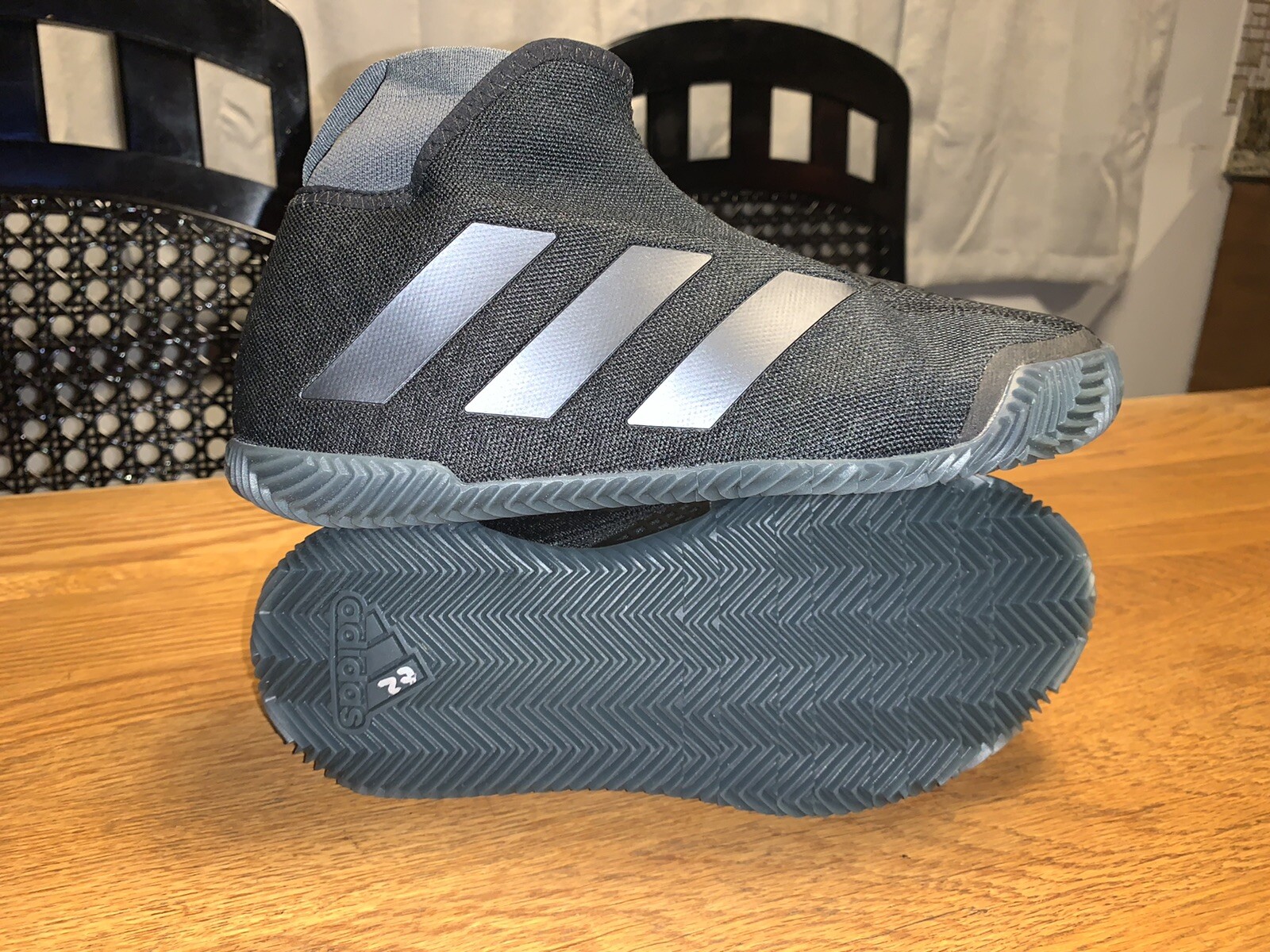 Women\u0026#039;s Adidas Stycon Laceless Clay Court Tennis Shoes Size 9 Core  Black FV2782 | eBay