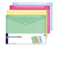 A4 CLEAR PLASTIC DOCUMENT WALLETS "FREE UK POST" FOLDER FILES ASSORTED COLOURS