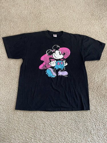 Vintage 80s Mickey Mouse Shirt USA made Jerzees Tag | eBay