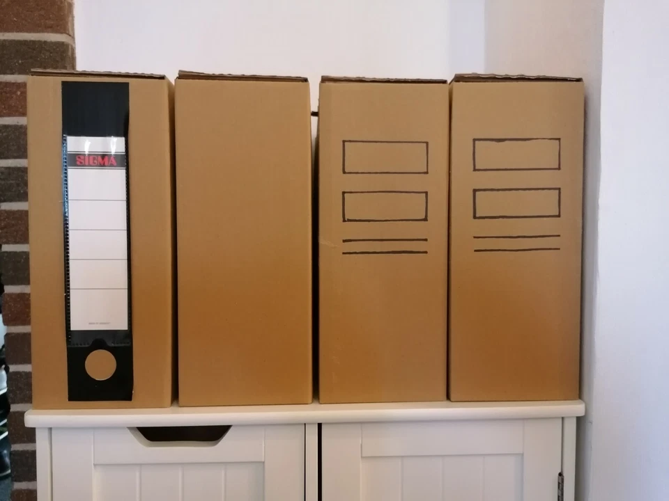 Archivboxen aus Karton, 10 Stück