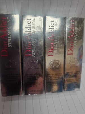 4 x Dior Addict Stellar Halo Shine 752 767 871 632 Lippenstifte BESCHÄDIGUNGSBOXEN