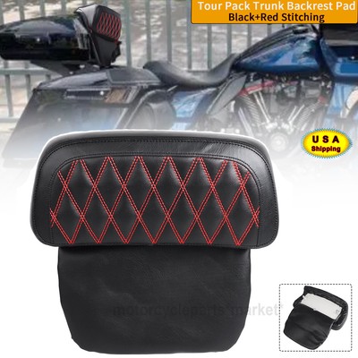 Chopped Tour-Pak Backrest Pad For Harley Touring Electra Road Glide King FLHRC