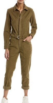 Ba&sh Paris Darius Jumpsuit Olive Green sz2 - NWT