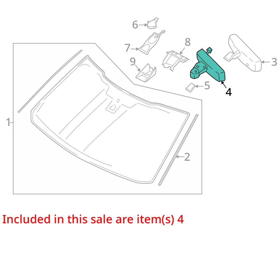 Rear View Mirror Automatic Dimming Fits 17-20 FORD F150 PICKUP 1354482 - Image 3 of 4
