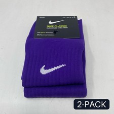Nike Classic II Knee-High Soccer Socks Court Purple/White Youth XS - 2 PACK