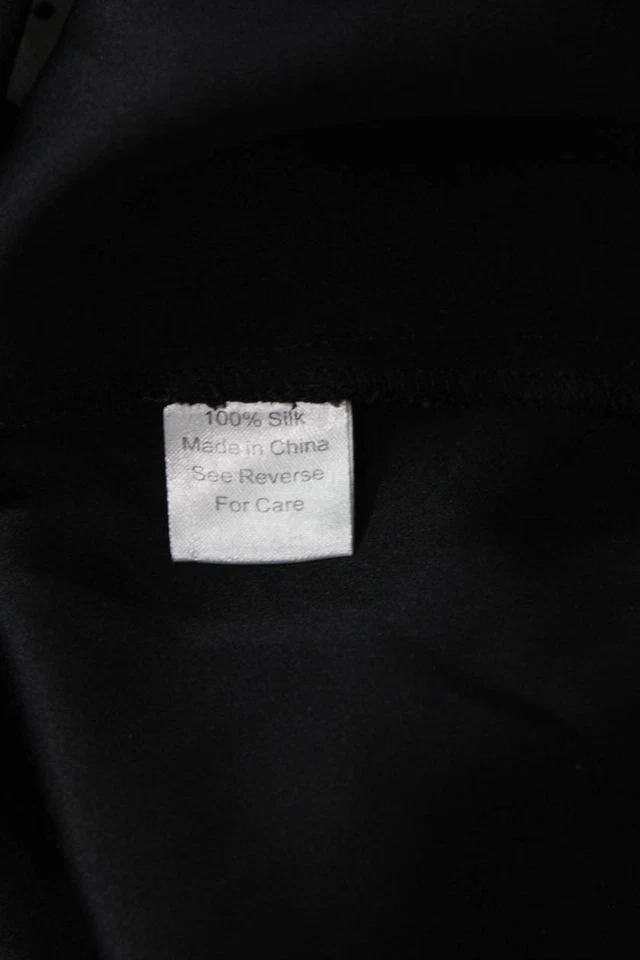 Camisola de seda Parker para mujer sin mangas negra cuello redondo talla XS Foto 4 de 4