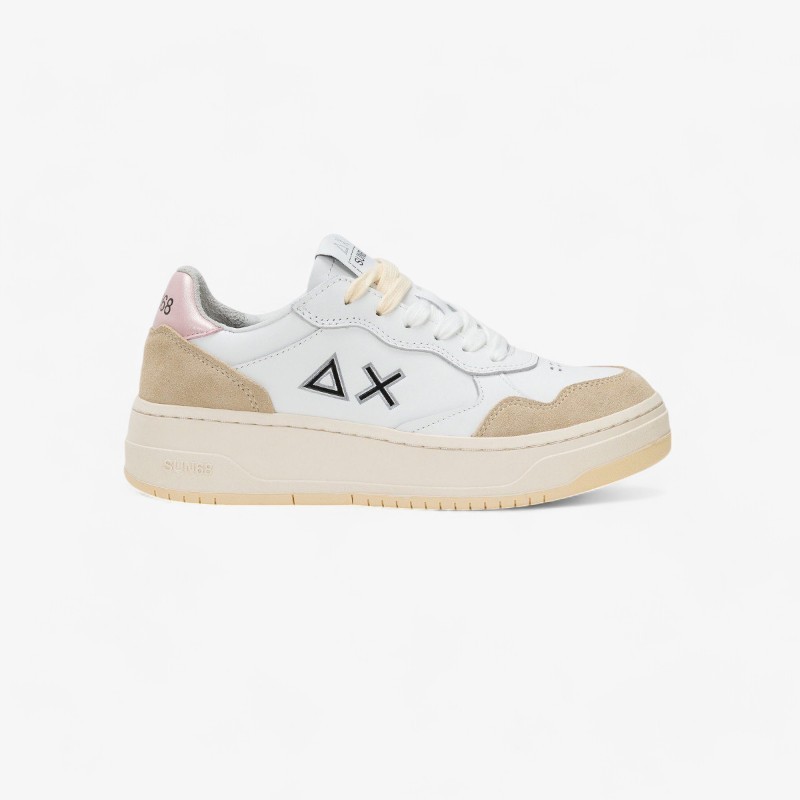 Sun68 White Pink Basketball Love Lady Shoes Ai24 29390₽