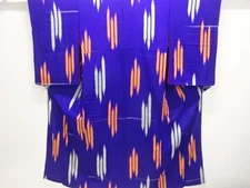 7476283: JAPANESE KIMONO / ANTIQUE KIMONO / SILK / KINSHA / BRUSH MARK