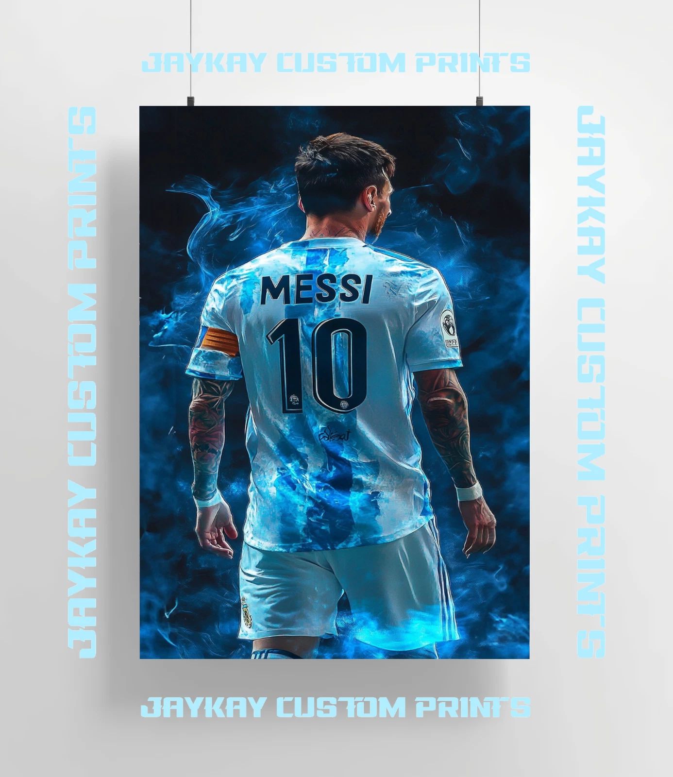 Lionel Messi Argentina Soccer Poster Print - No Frame