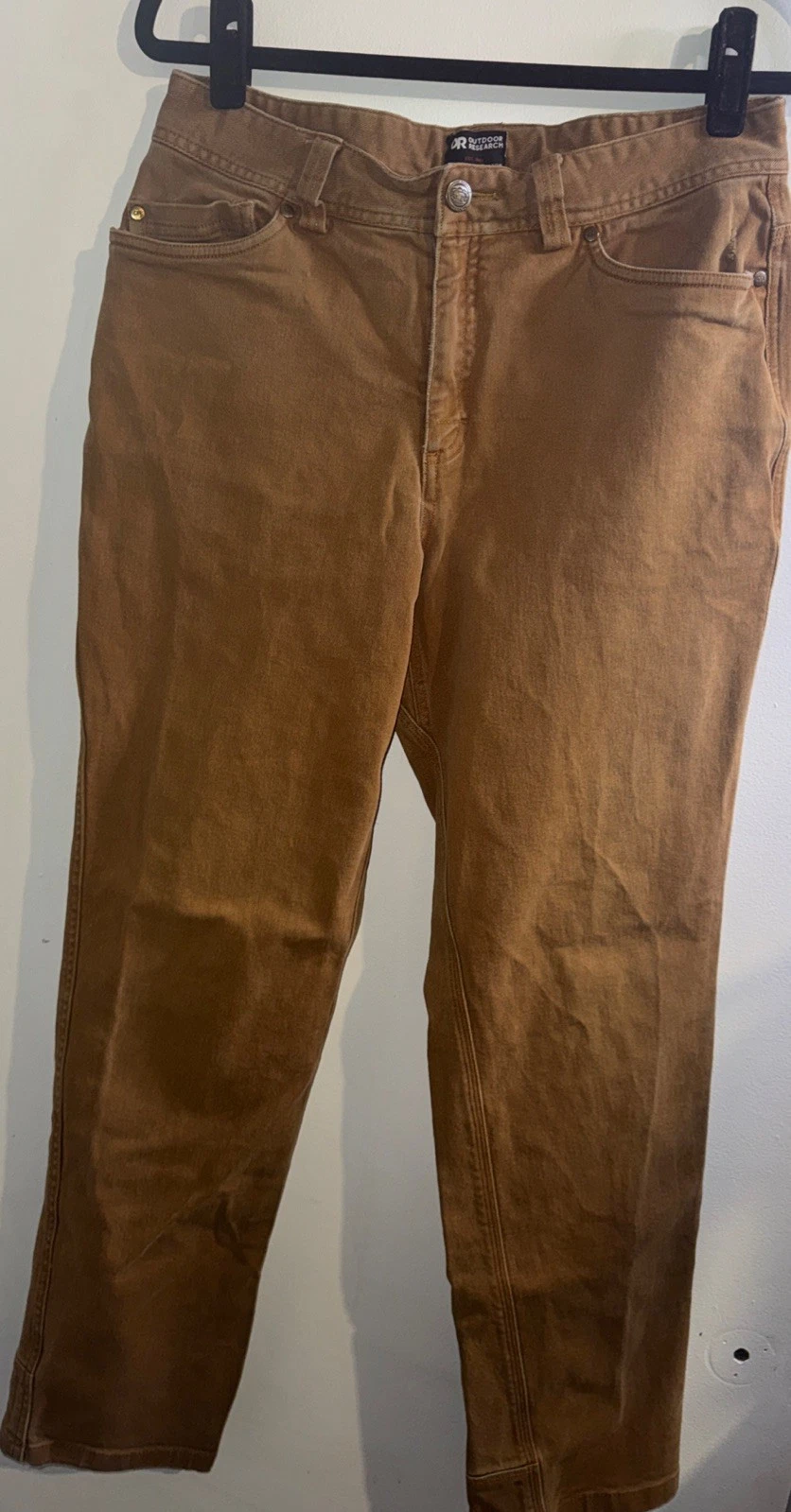 Outdoor Research Gold Bar Pants 32 Brown Denim Stretch Water Resistant Outdoor