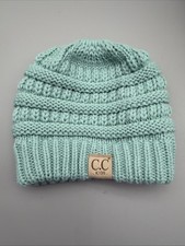 C.C Kids Solid Cable Knit Winter Beanie Teal One Size Fits Most
