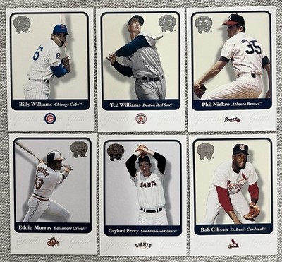2001 Fleer Greats of the Game Hall of Fame Legend Lot   NM/MINT