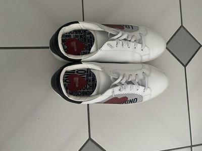Love Moschino, Sneakers, Gr 40, getragen, Weiß Rot
