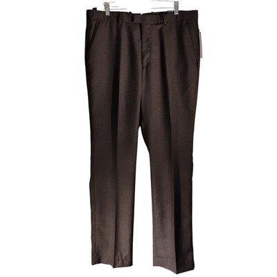 Perry Ellis dress pants mens 36x32 gray flat front straight leg stretch